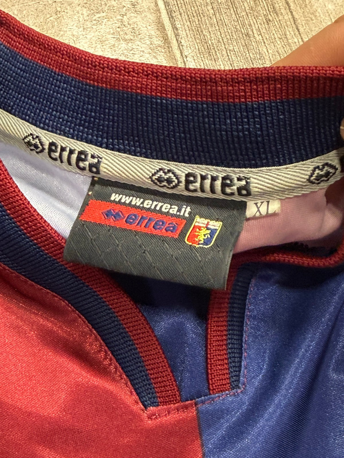 maglia calcio Genoa vintage match worn Errea STELLONE 2006 2007 XL Serie B