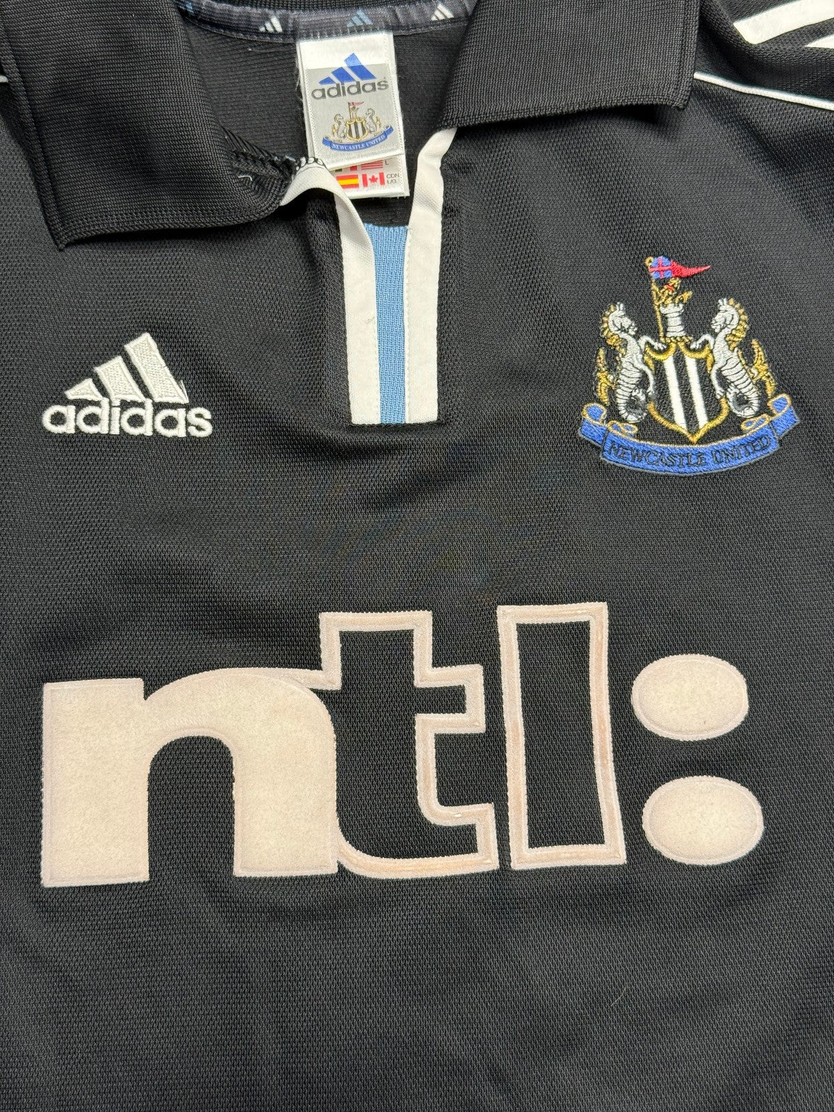 maglia calcio vintage Adidas Newcastle Shearer NTL 2000 2001 L