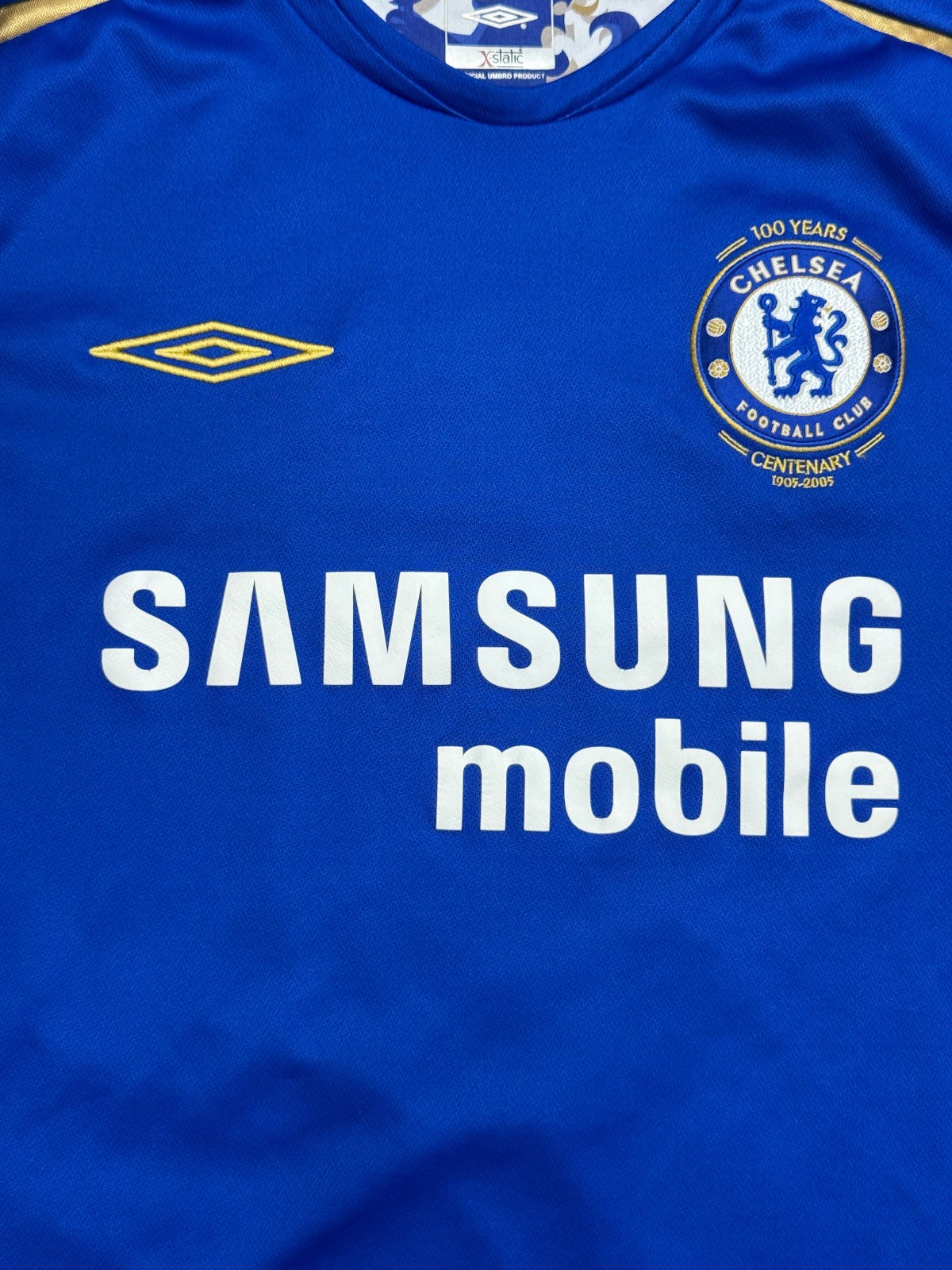 maglia calcio vintage Chelsea FC Crespo Umbro 2005 2006 Centenary 100 M UCL