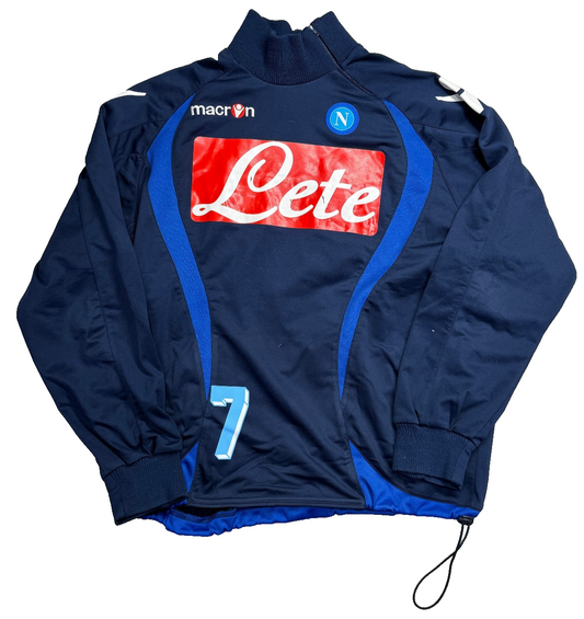 maglia calcio vintage Napoli Cavani training Lete Macron 2012 allenamento felpa