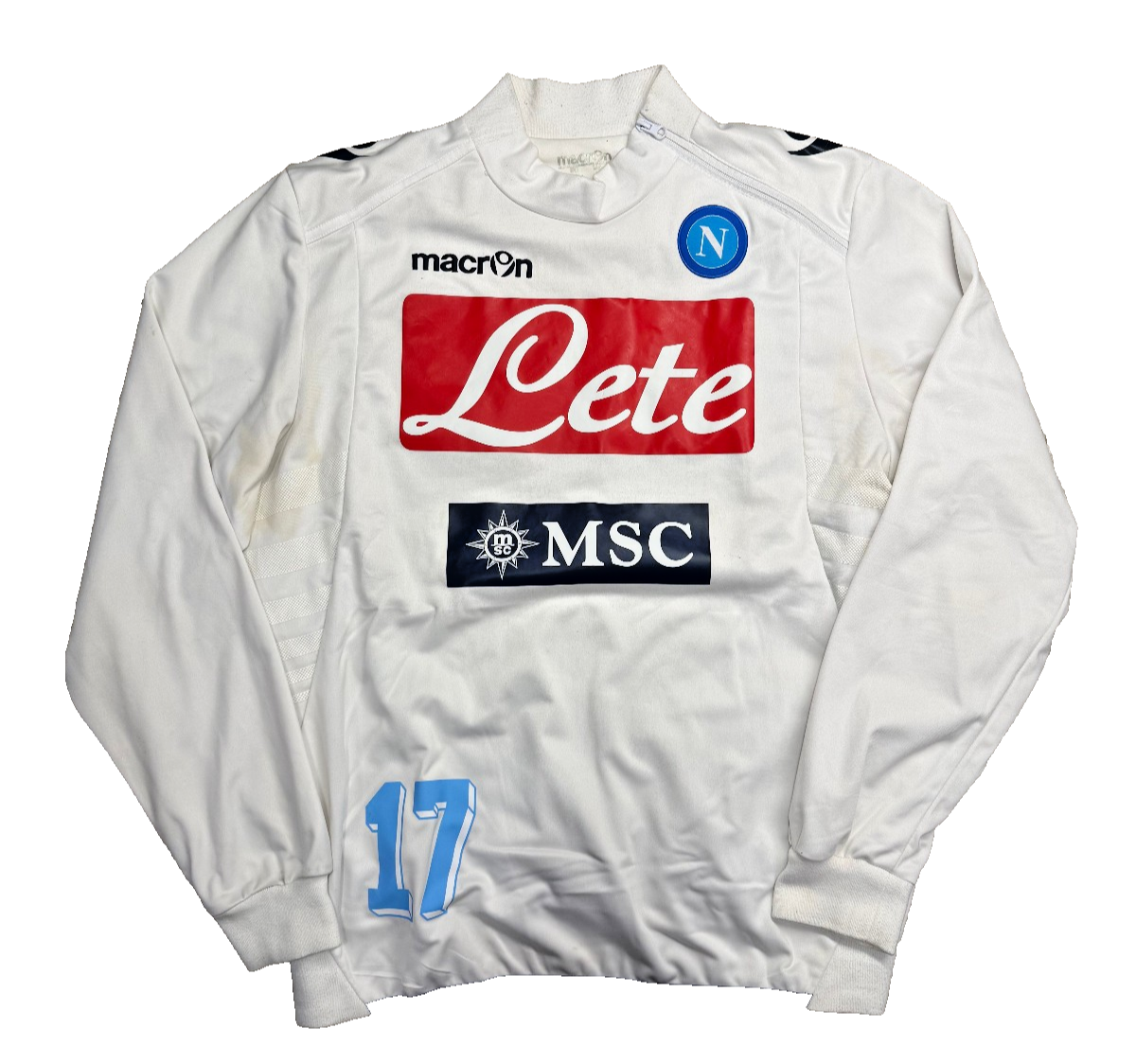 maglia calcio vintage Napoli Hamsik training Lete Macron 2012 allenamento felpa