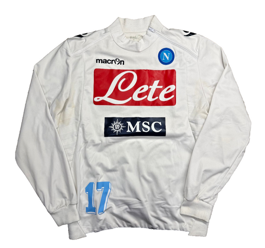 maglia calcio vintage Napoli Hamsik training Lete Macron 2012 allenamento felpa