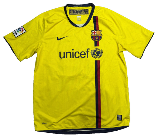 maglia calcio vintage Barcelona Messi Nike unicef away 2008 2009 Champions L