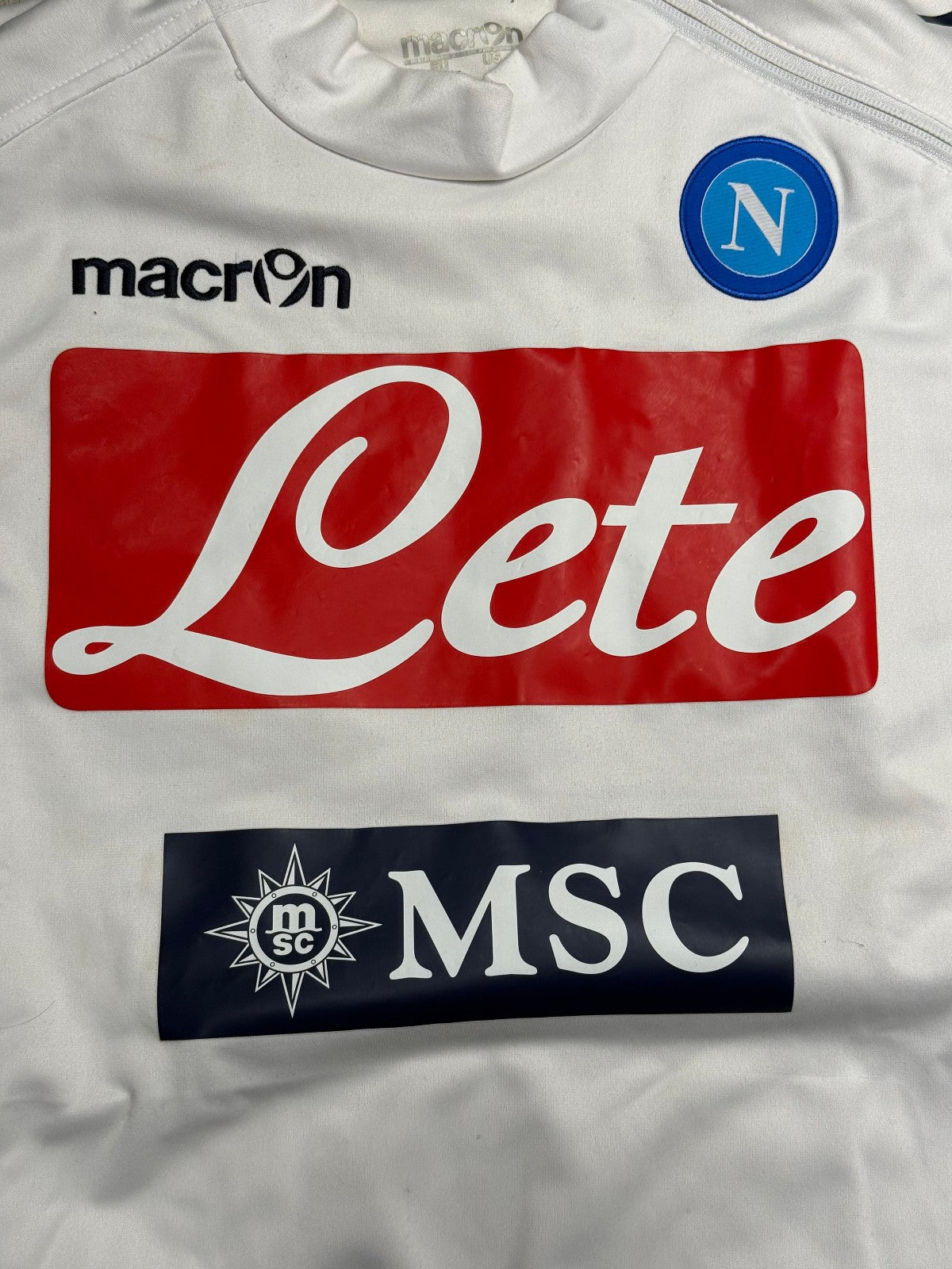 maglia calcio vintage Napoli Hamsik training Lete Macron 2012 allenamento felpa