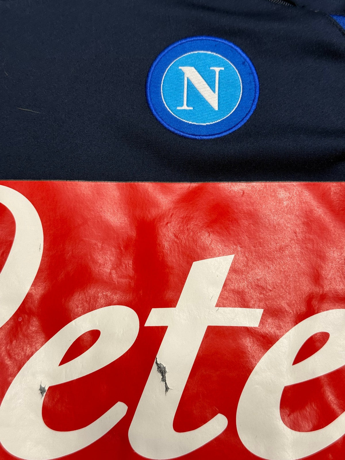 maglia calcio vintage Napoli Cavani training Lete Macron 2012 allenamento felpa