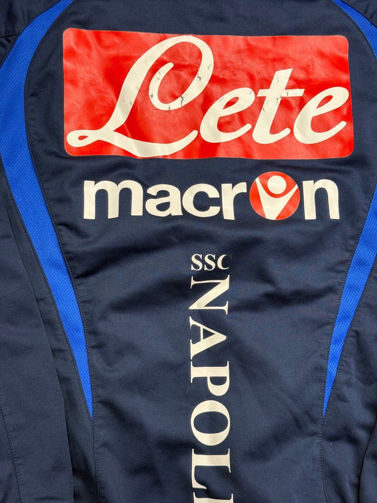 maglia calcio vintage Napoli Cavani training Lete Macron 2012 allenamento felpa