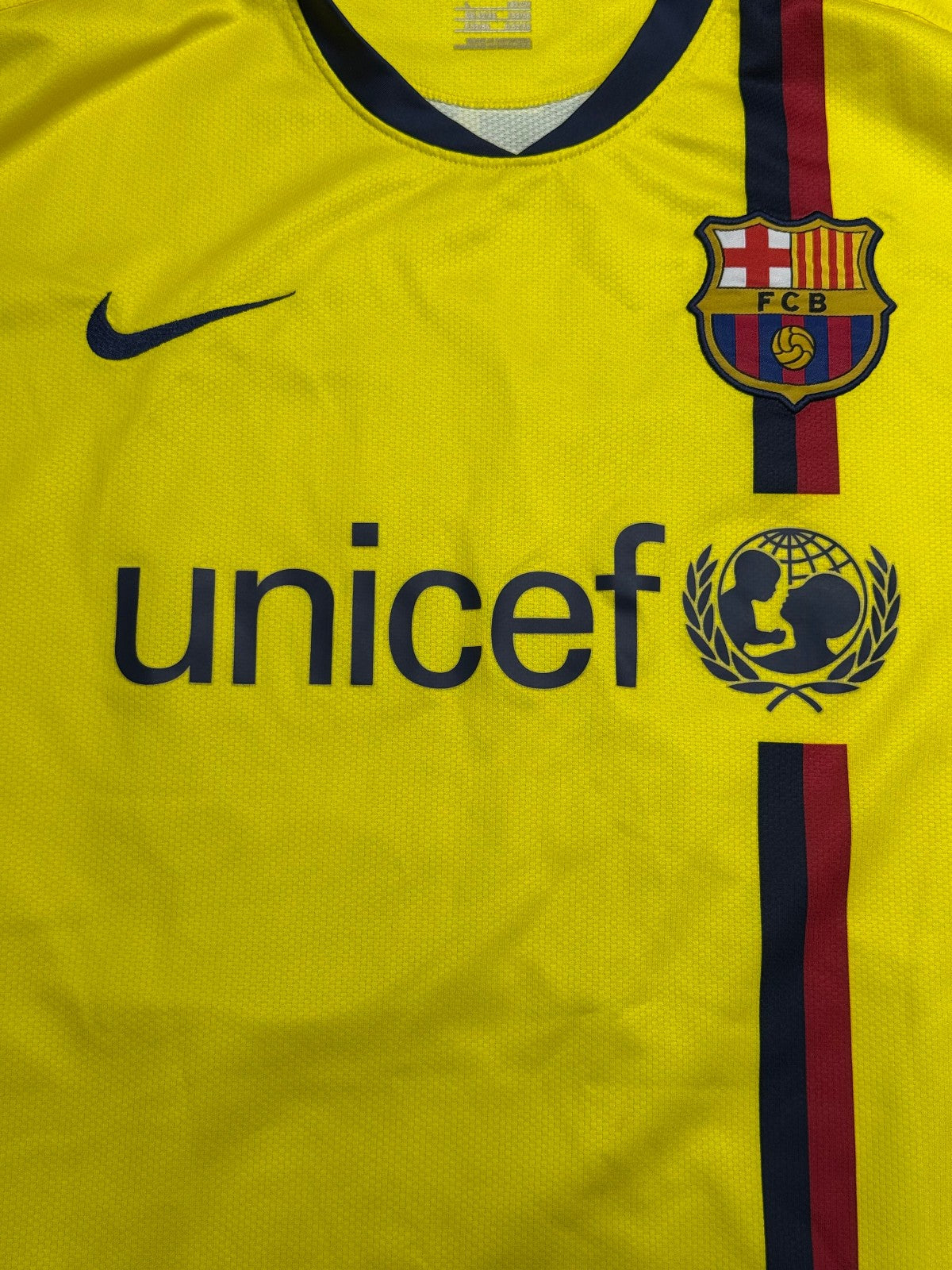 maglia calcio vintage Barcelona Messi Nike unicef away 2008 2009 Champions L