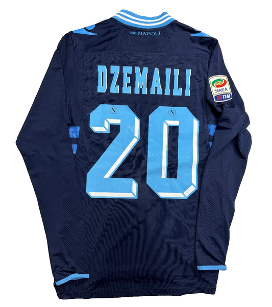 maglia calcio vintage Napoli DZEMAILI worn 2012 2013 shirt Jersey Macron L Lete