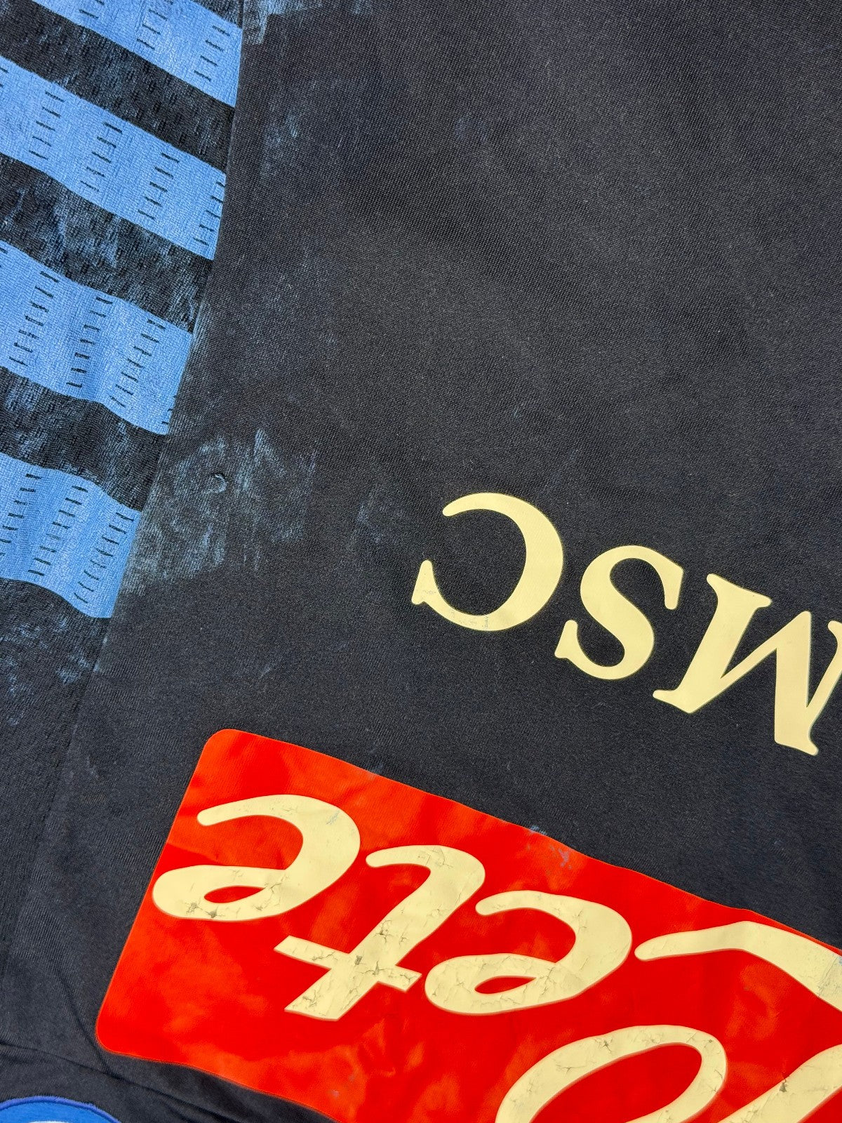 maglia calcio vintage Napoli DZEMAILI worn 2012 2013 shirt Jersey Macron L Lete