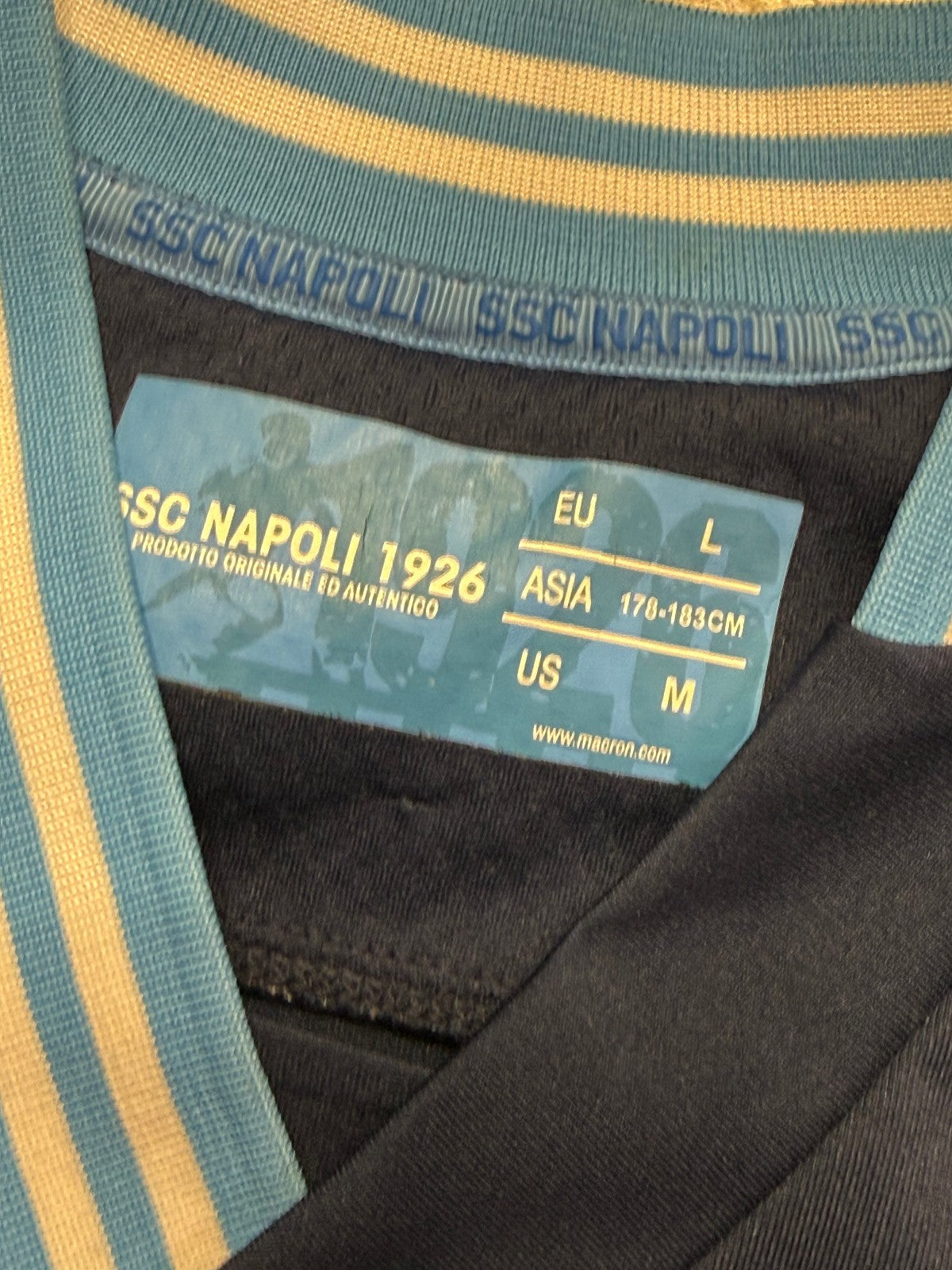 maglia calcio vintage Napoli Cavani home 2012 2013 shirt Jersey Macron L Lete