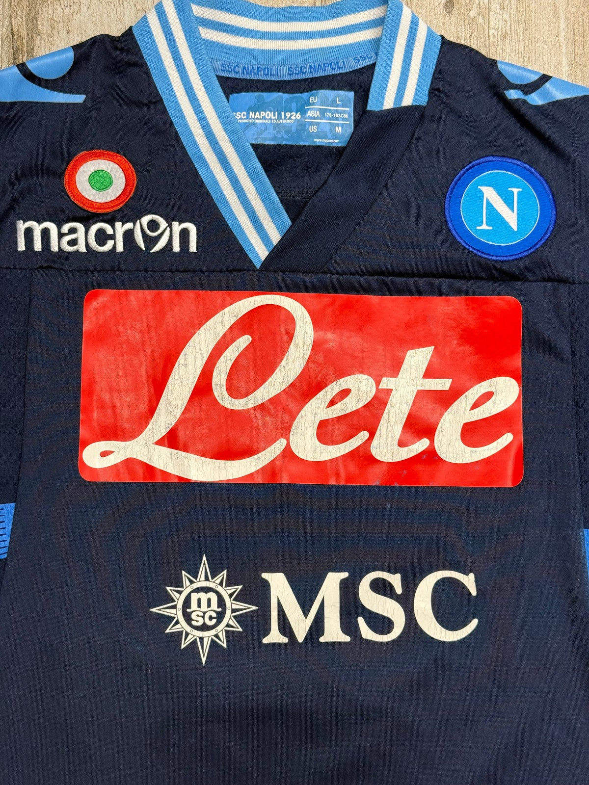 maglia calcio vintage Napoli Cavani home 2012 2013 shirt Jersey Macron L Lete