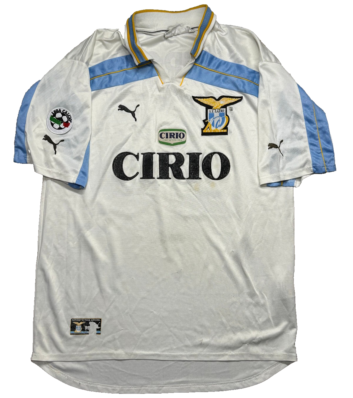 maglia calcio vintage SS Lazio 100 years Puma Siemens 2000 2001 VERON XL