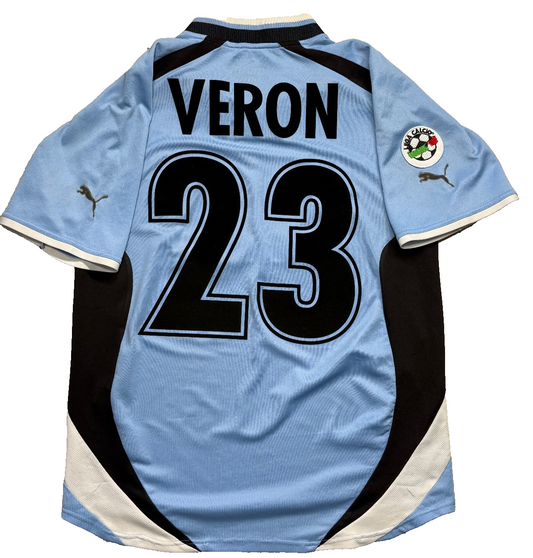 maglia calcio vintage SS Lazio 100 years Puma Siemens 2001 2002 VERON L