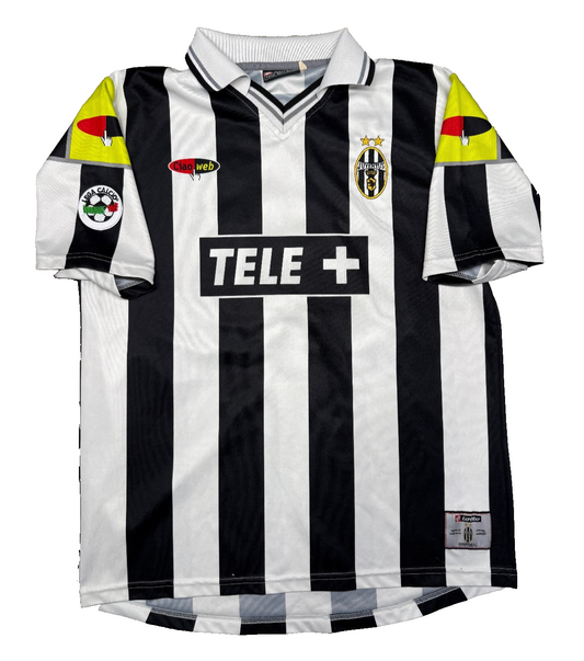 maglia juventus vintage ZIDANE Lotto 2000 2001 L Ciao WEB Tele+ jersey home