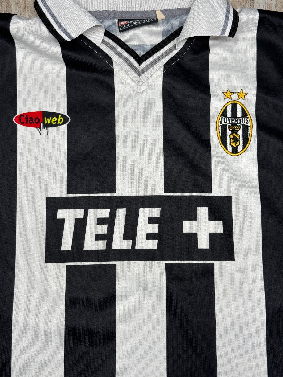 maglia juventus vintage ZIDANE Lotto 2000 2001 L Ciao WEB Tele+ jersey home