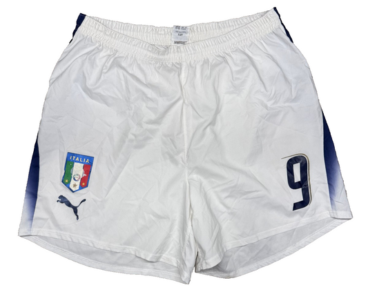 match worn italia puma calcio shorts TONI #9 mondiali 2006 World Cup XL