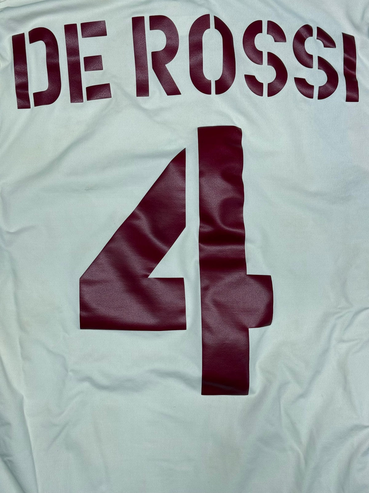 maglia calcio vintage AS Roma De Rossi #4 Mazda Diadora 2004 2005 M Serie A