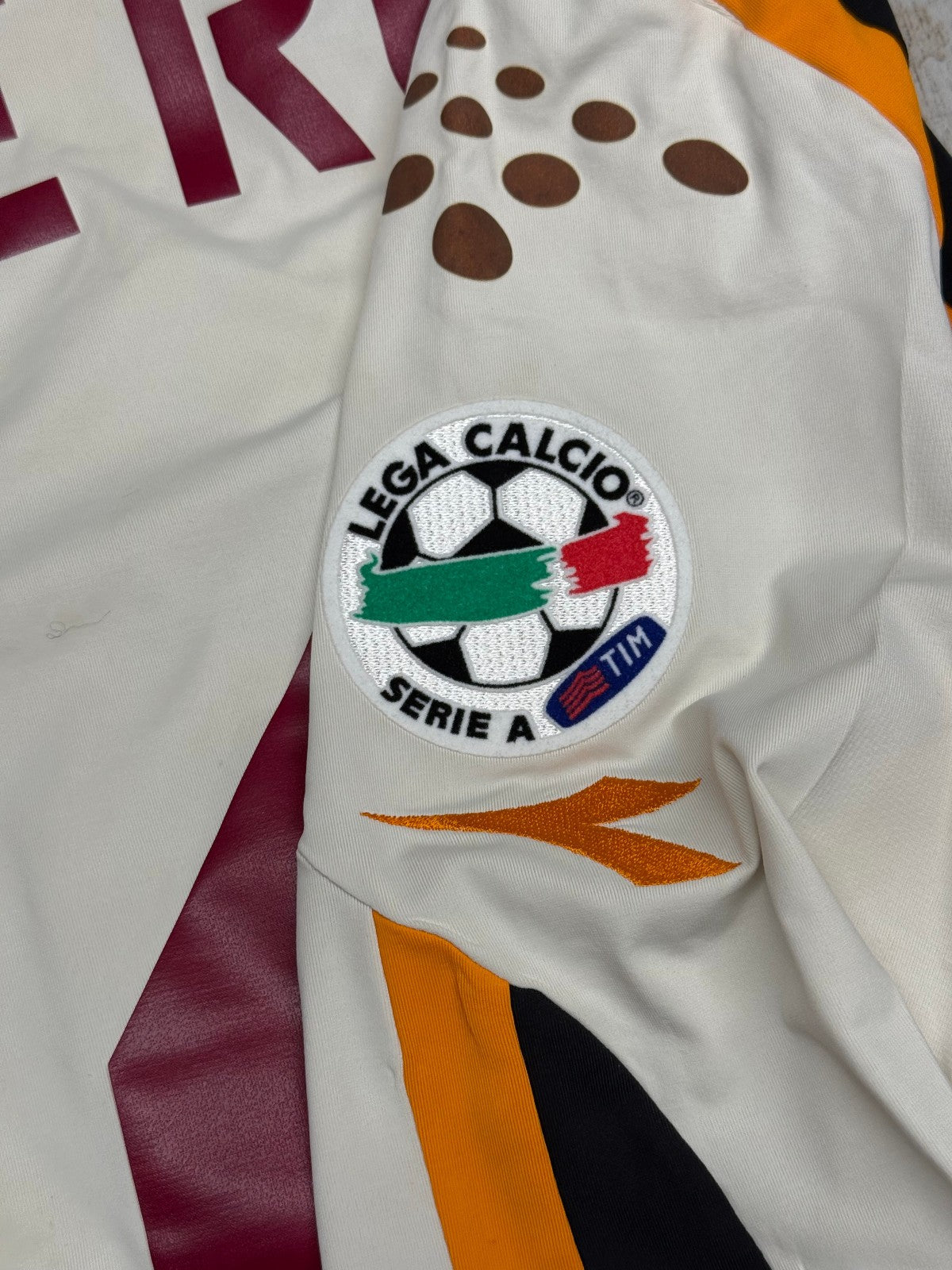 maglia calcio vintage AS Roma De Rossi #4 Mazda Diadora 2004 2005 M Serie A