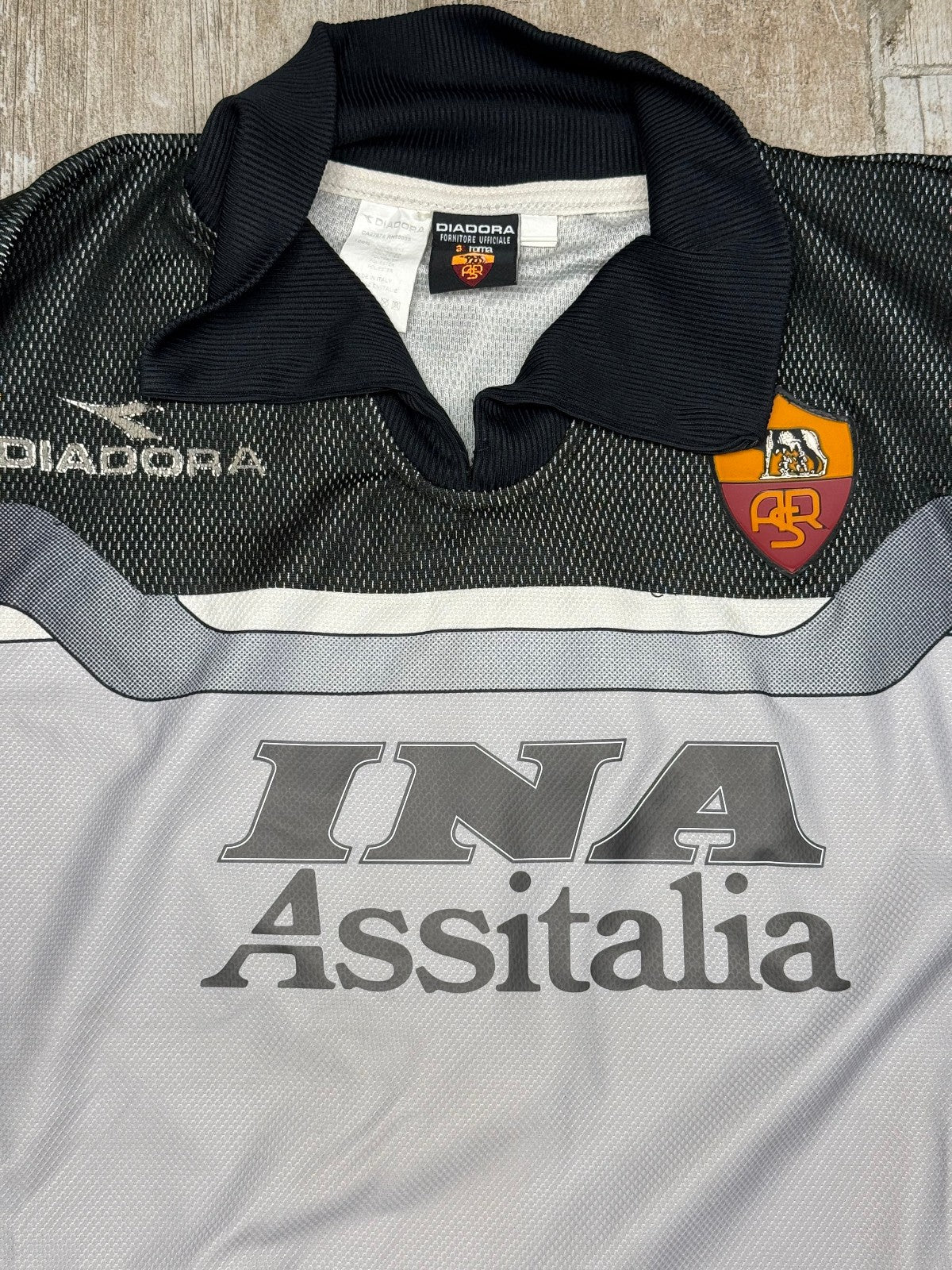 maglia calcio vintage AS Roma KONSEL Ina Assitalia Diadora 1998 1999 XL Serie A