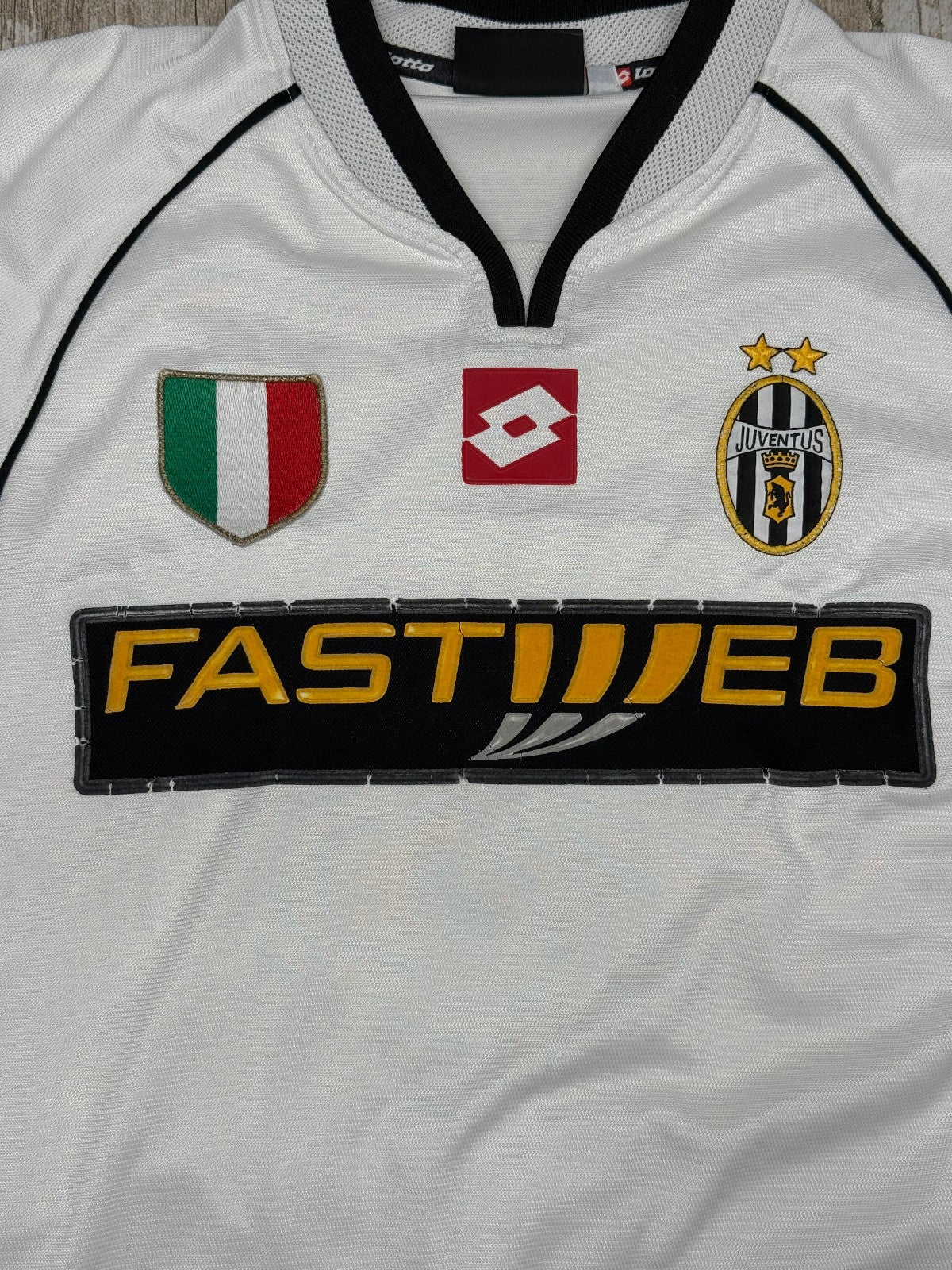maglia juventus match worn vintage DEL PIERO Serie A Coppa Italia 2002 FASTWEB