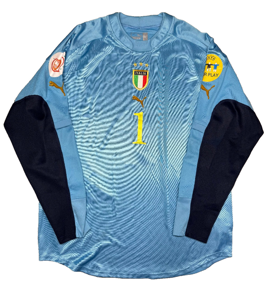 maglia calcio italia BUFFON Euro 2004 Portugal Jersey home XL Puma shirt vintage