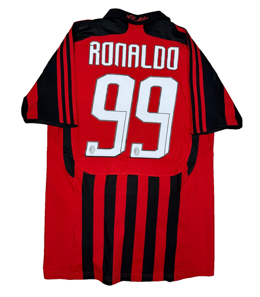 maglia calcio vintage AC Milan Ronaldo 2007 2008 Bwin Adidas Climacool