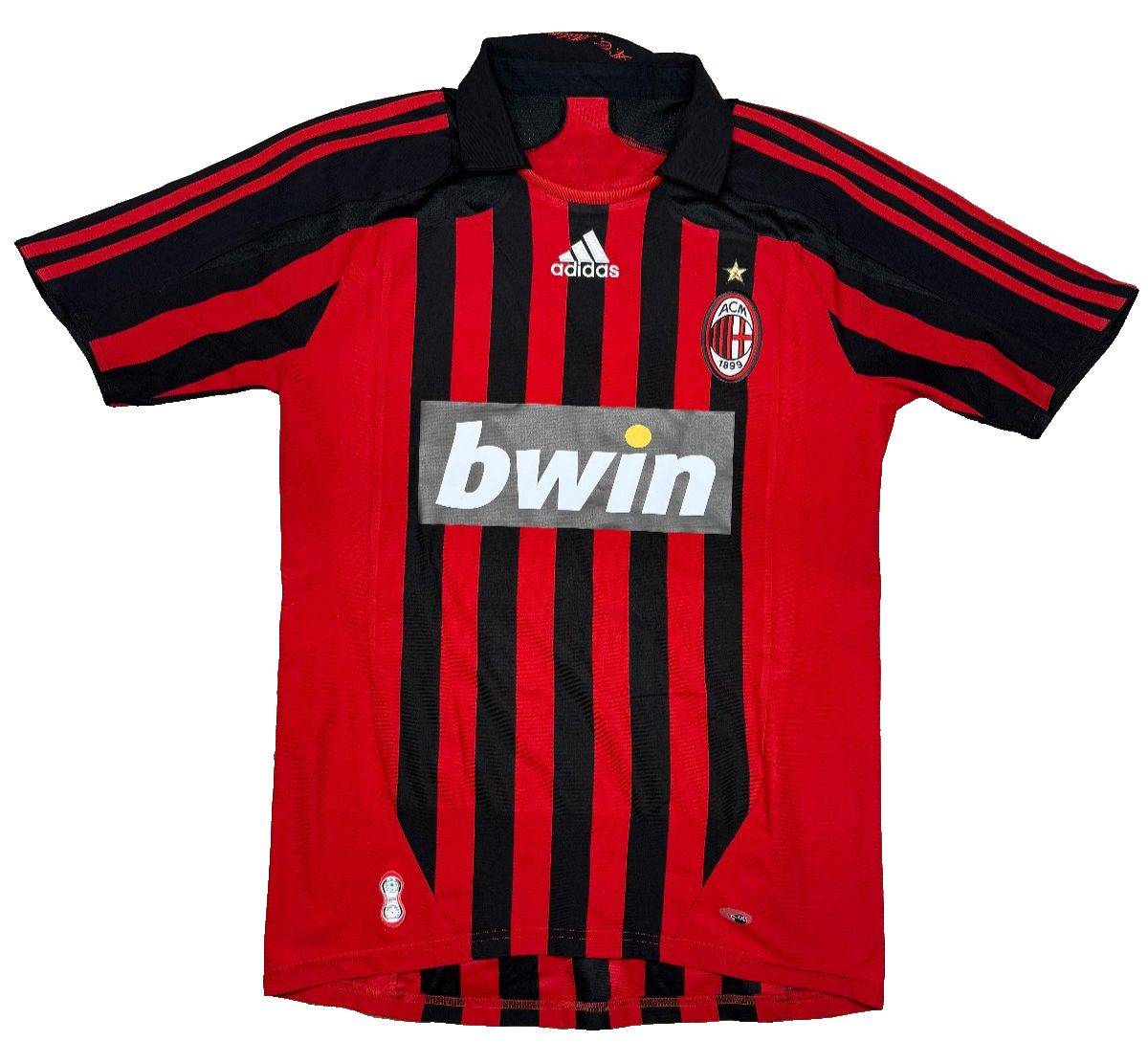 maglia calcio vintage AC Milan Ronaldo 2007 2008 Bwin Adidas Climacool