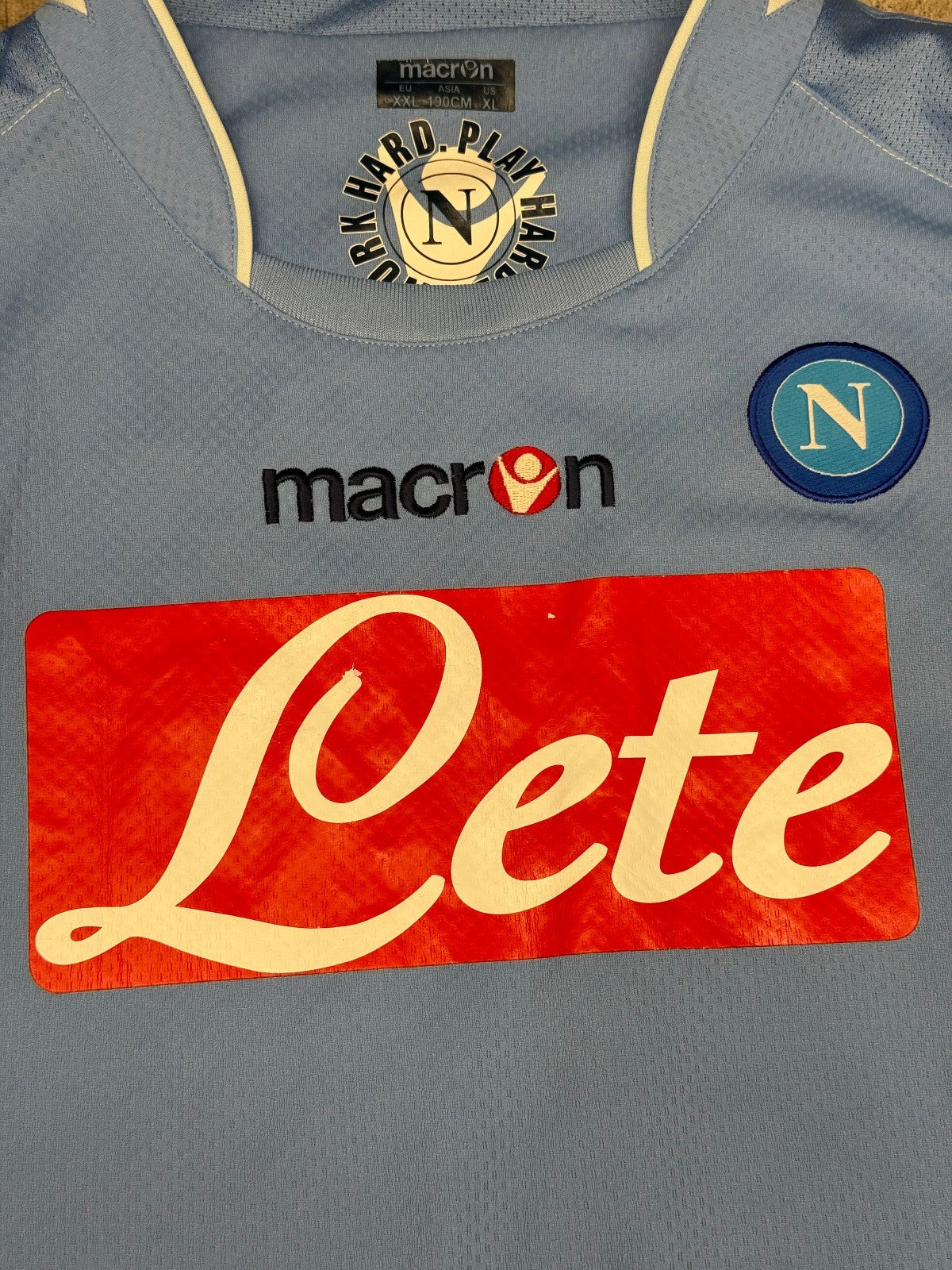 maglia calcio vintage Napoli DENIS 2009 2010 shirt Jersey Macron XXL Lete