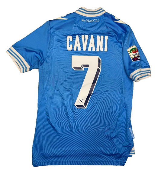 maglia calcio vintage Napoli Cavani home 2012 2013 shirt Jersey Macron M Lete