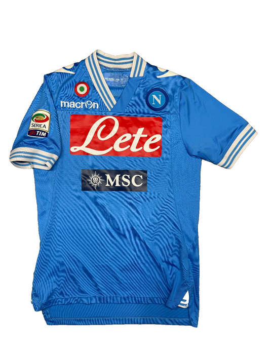 maglia calcio vintage Napoli Cavani home 2012 2013 shirt Jersey Macron M Lete