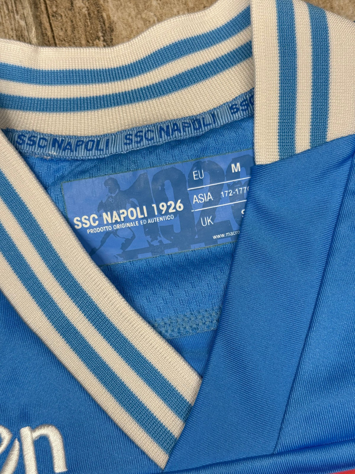 maglia calcio vintage Napoli Cavani home 2012 2013 shirt Jersey Macron M Lete