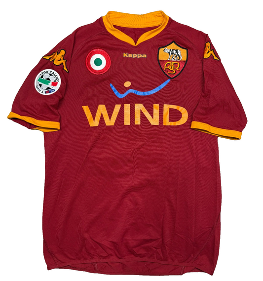 Maglia calcio Roma vintage Totti  Kappa 2007 2008 Wind Serie A M home Jersey