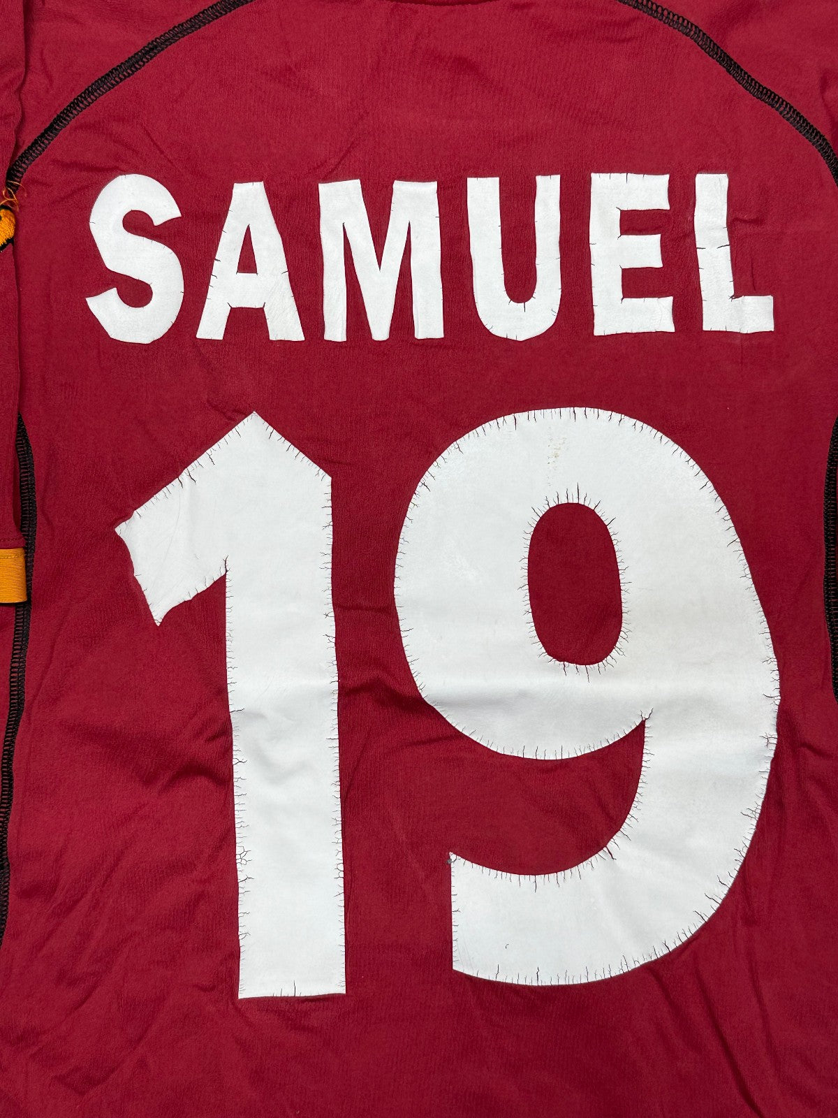 maglia calcio vintage AS Roma SAMUEL 2001 2002 KAPPA *SCUDETTO RICAMATO*