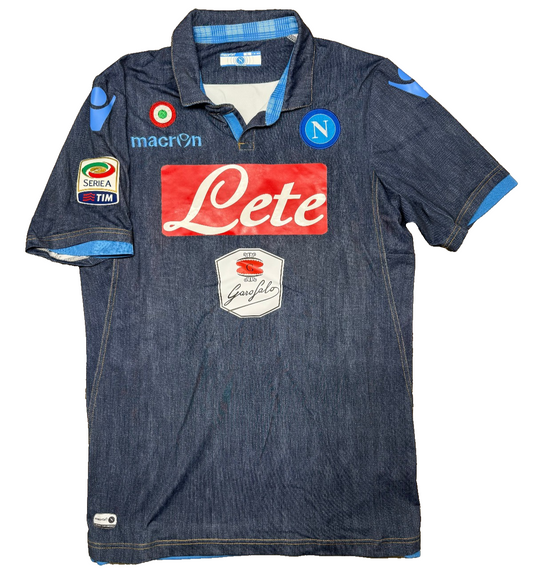 maglia calcio vintage Napoli away Jeans 2014 2015 Hamsik home XL