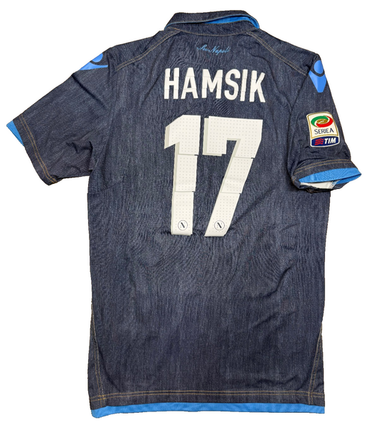 maglia calcio vintage Napoli away Jeans 2014 2015 Hamsik home XL