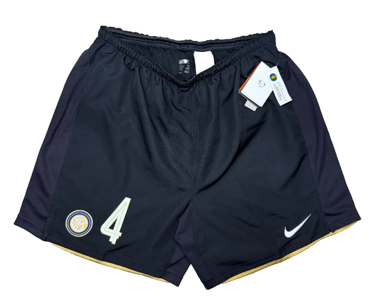 FC Inter Milan vintage calcio shorts pantaloncini Nike 2008 2009 ZANETTI #4