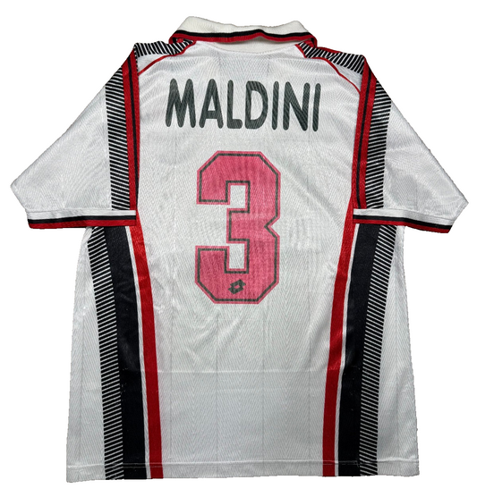 maglia calcio vintage AC Milan Maldini 1997 1998 scudetto Opel M player