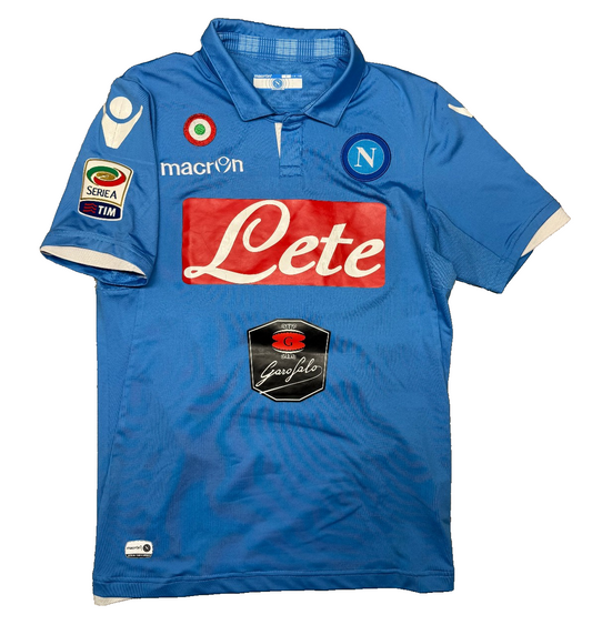 maglia calcio vintage Napoli SERIE A 2014 2015 MERTENS #14 home S