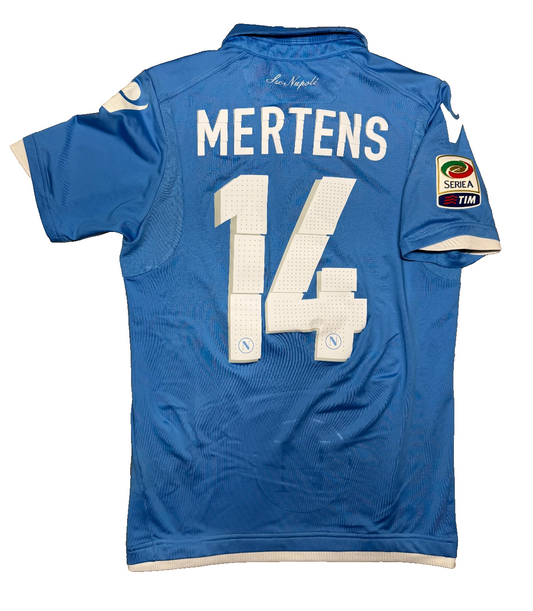 maglia calcio vintage Napoli SERIE A 2014 2015 MERTENS #14 home S