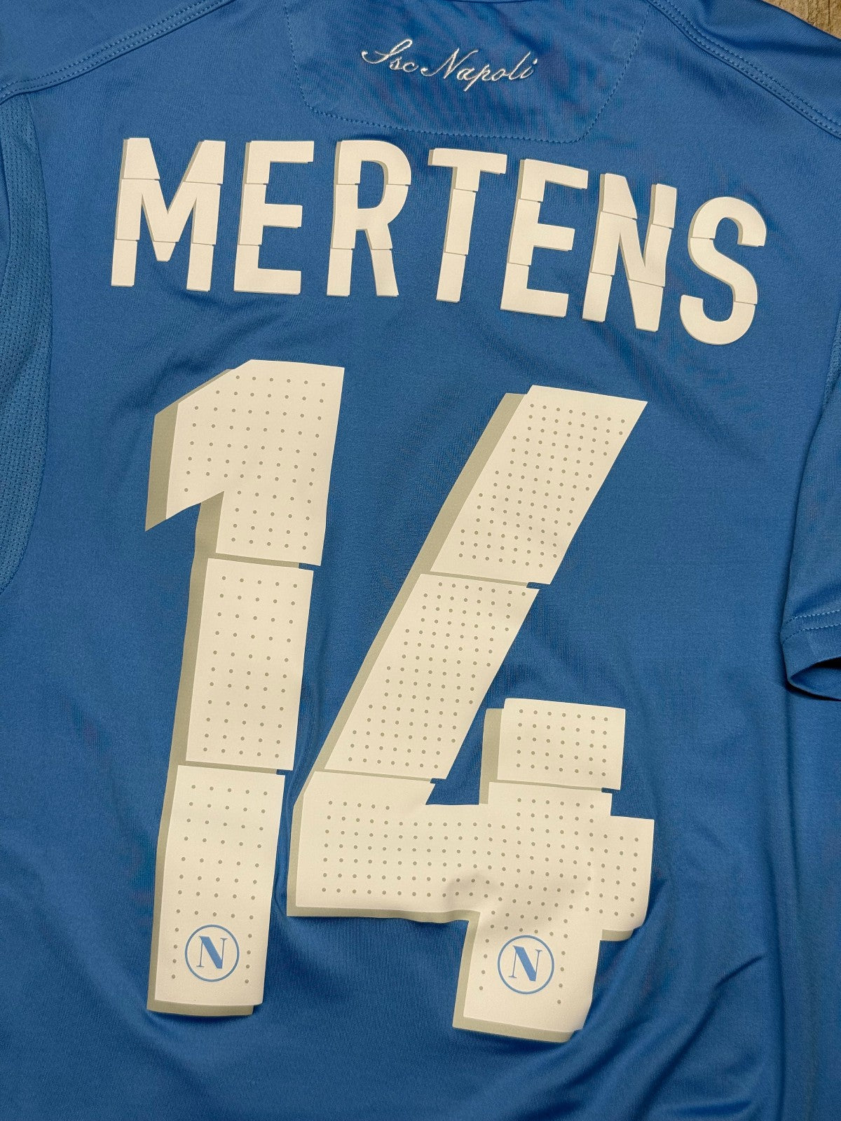 maglia calcio vintage Napoli SERIE A 2014 2015 MERTENS #14 home S