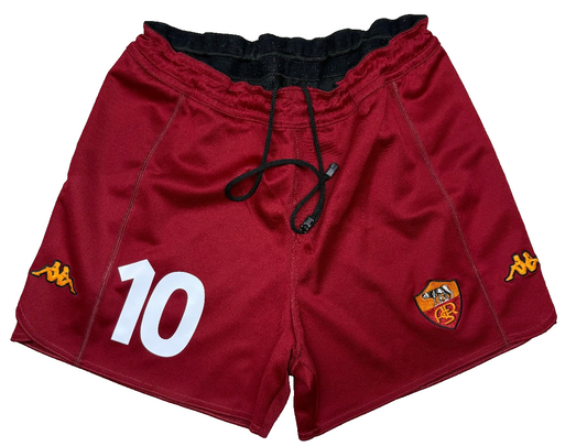 shorts pantaloncini calcio AS ROMA Totti Kappa 2000 2001 SCUDETTO XL worn
