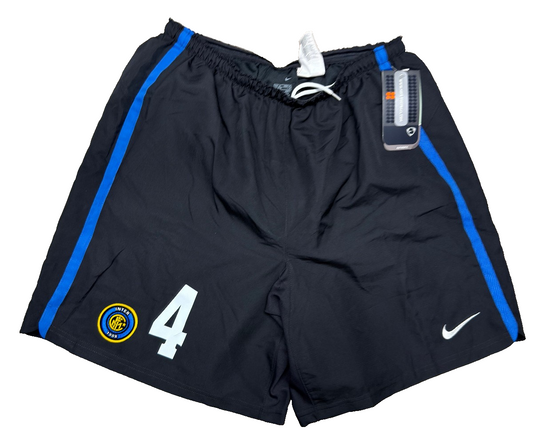 FC Inter Milan vintage calcio shorts pantaloncini Nike 2006 2007 ZANETTI #4
