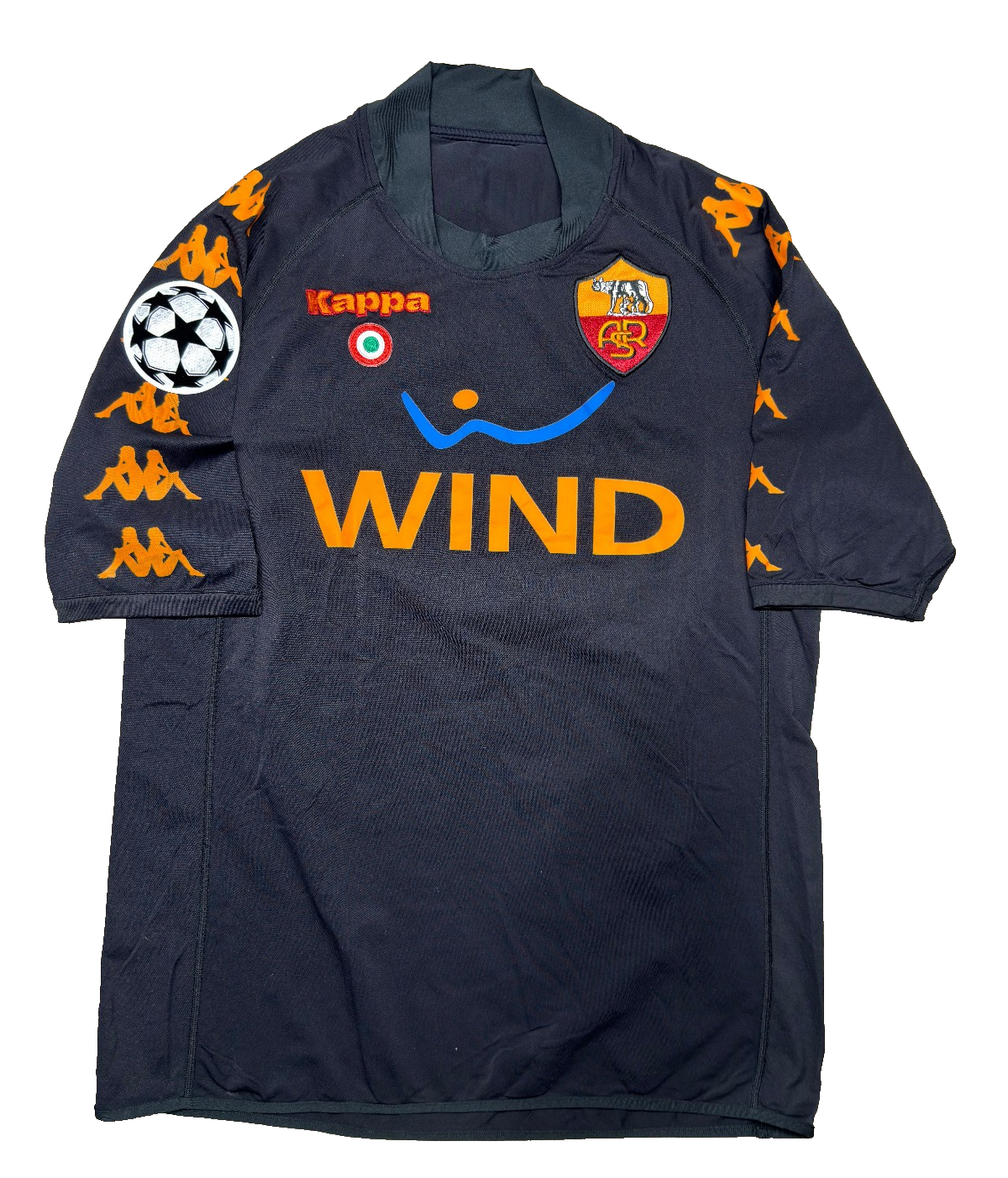 maglia calcio vintage AS Roma JUAN 2008 2009 UCL v ARSENAL kappa Wind XL