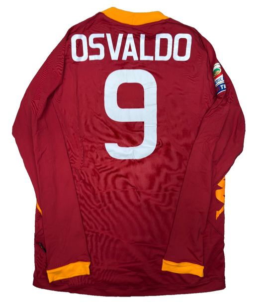 maglia calcio vintage AS Roma OSVALDO 2011 2012 Serie A kappa Wind L