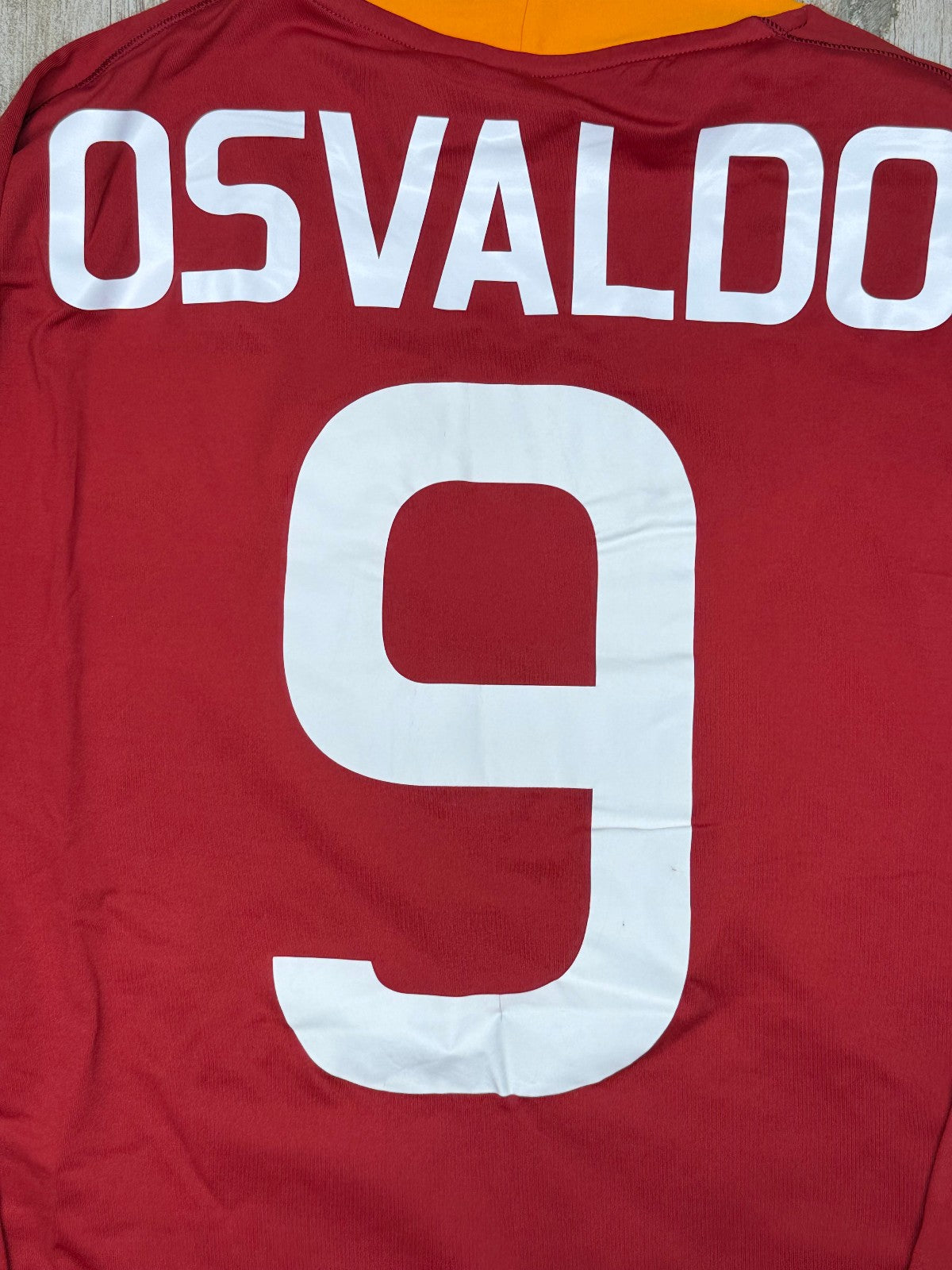 maglia calcio vintage AS Roma OSVALDO 2011 2012 Serie A kappa Wind L