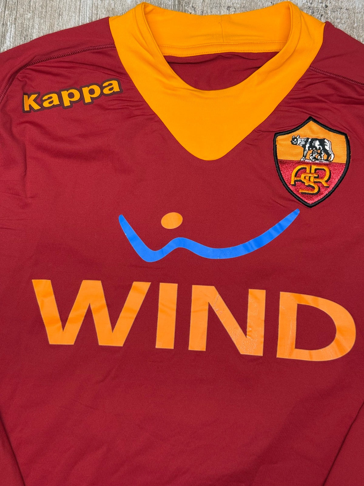 maglia calcio vintage AS Roma OSVALDO 2011 2012 Serie A kappa Wind L