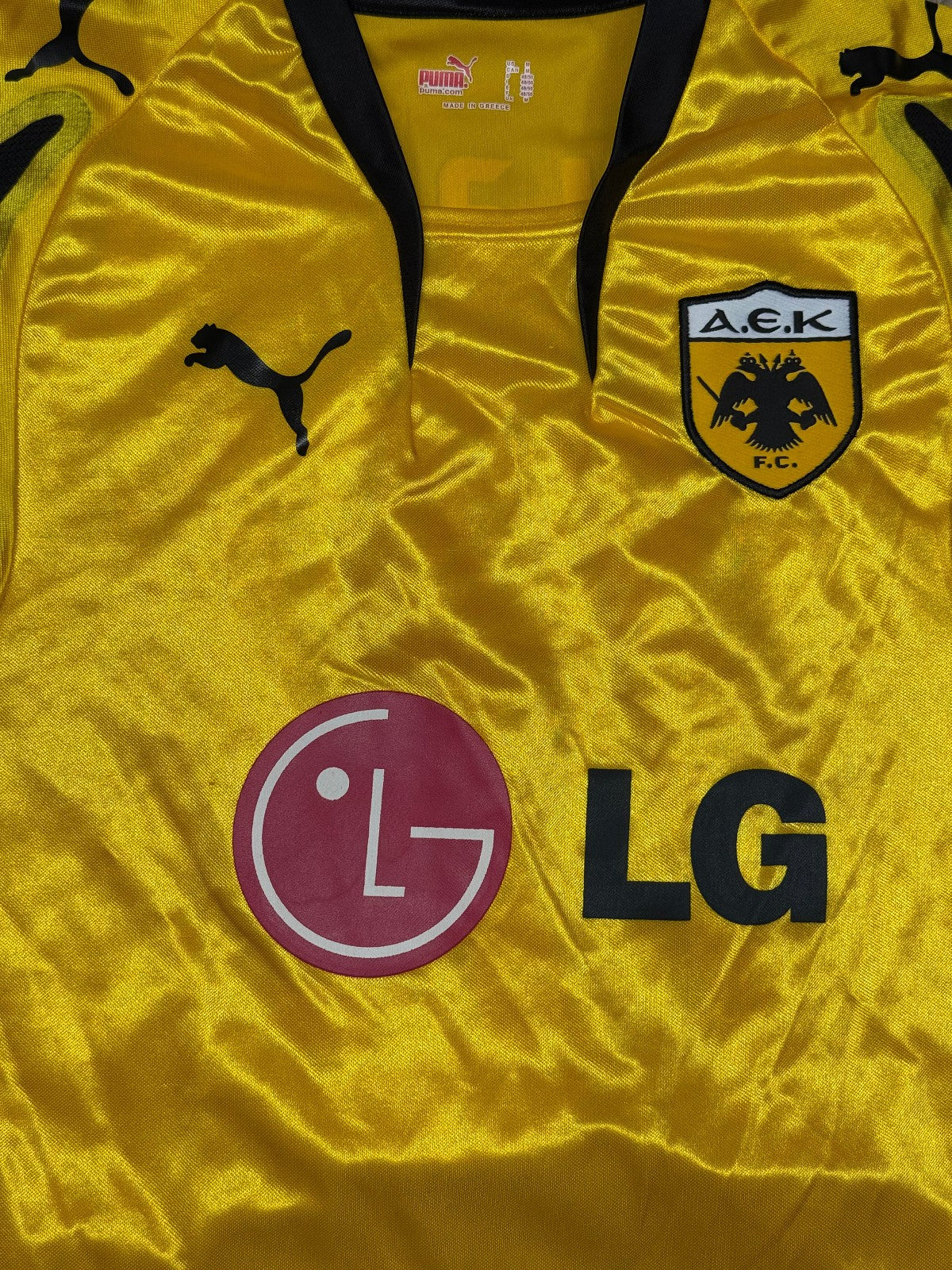 maglia calcio vintage AEK Atene RIVALDO PUMA 2006 2007 LG Chevrolet M home