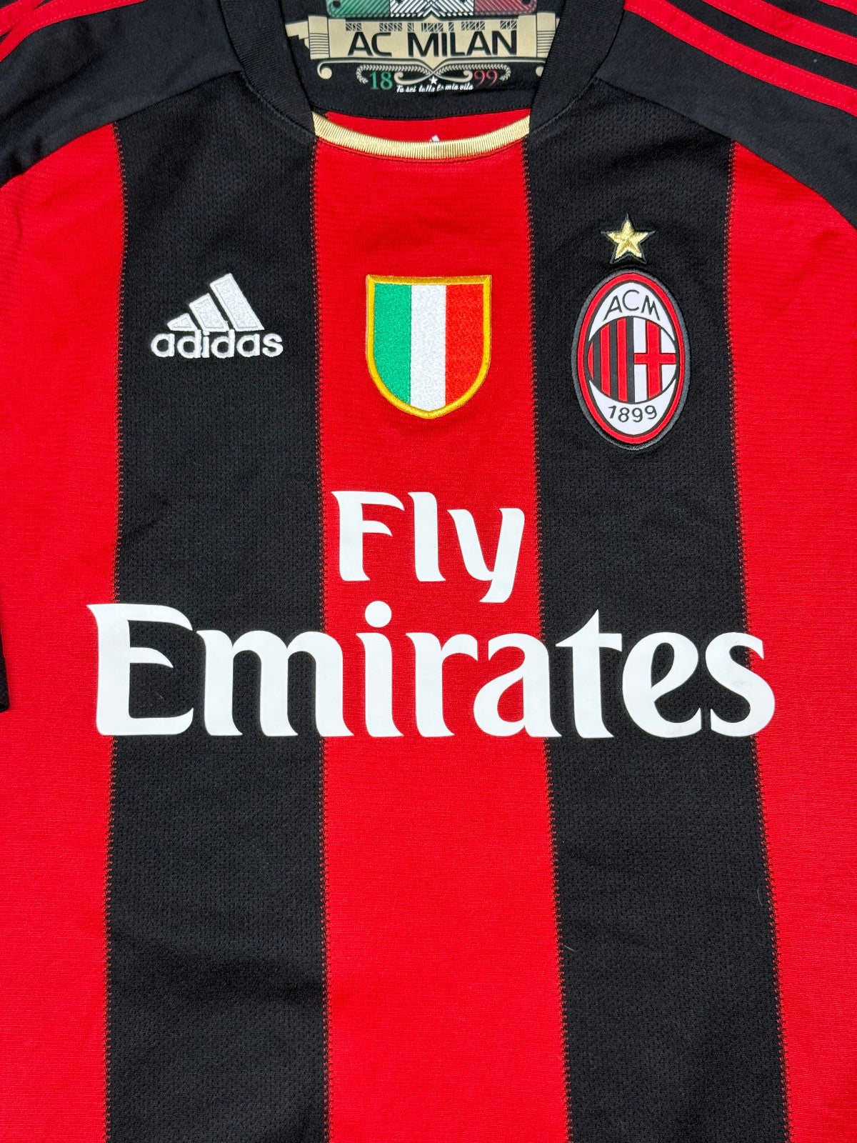 maglia calcio vintage AC Milan RONALDINHO L 2010 2011 SCUDETTO Adidas Climacool