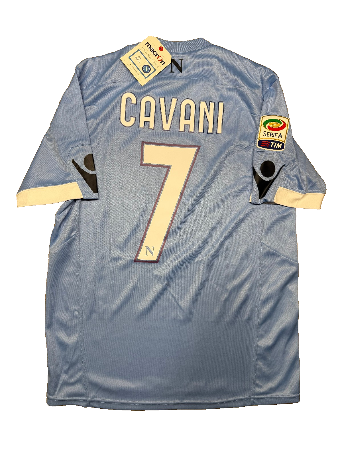 maglia calcio vintage Napoli CAVANI home 2010 2011 shirt Jersey Macron M Lete