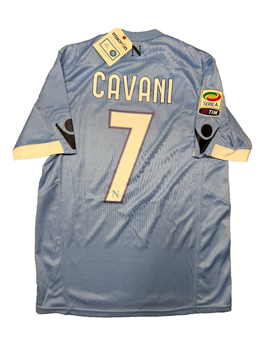 maglia calcio vintage Napoli CAVANI home 2010 2011 shirt Jersey Macron M Lete